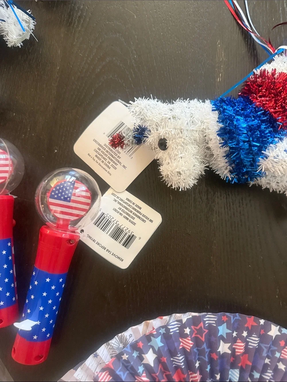 Bags & Tags Boutique ~ Patriotic Red White Blue Party Supplies Assortment